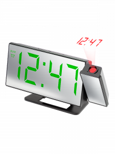 Часы электронные настольные от USB с будильником и проекцией VST 896-4 Зеленые